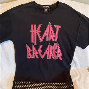 Tunic Top Fishnet, “Heart Breaker”